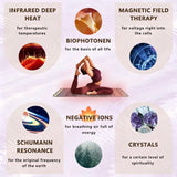 Far Infrared PEMF Magnetic Therapy Bio-Crystal Mat Chakra Energy Photon Massage Cushion with Heating Long Wave Tech 59"x 19.6"