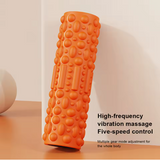 Electric Vibrating Foam Roller – Rechargeable Deep Tissue Massage Roller with 5 Vibration Modes