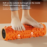 Electric Vibrating Foam Roller – Rechargeable Deep Tissue Massage Roller with 5 Vibration Modes