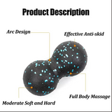 8cm Peanut Massage Ball | High Density Fascia Ball for Deep Tissue Muscle Relief | Myofascial Release, Yoga, Fitness & Physical Therapy