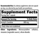 Acetyl L-Carnitine 800mg