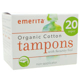 Organic Cotton Non-Applicator Tampons Super