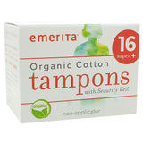 Organic Cotton Non-Applicator Tampons Super Plus