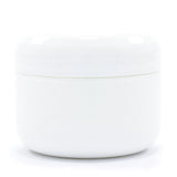 Double Wall White Plastic Jar w/Dome Lid